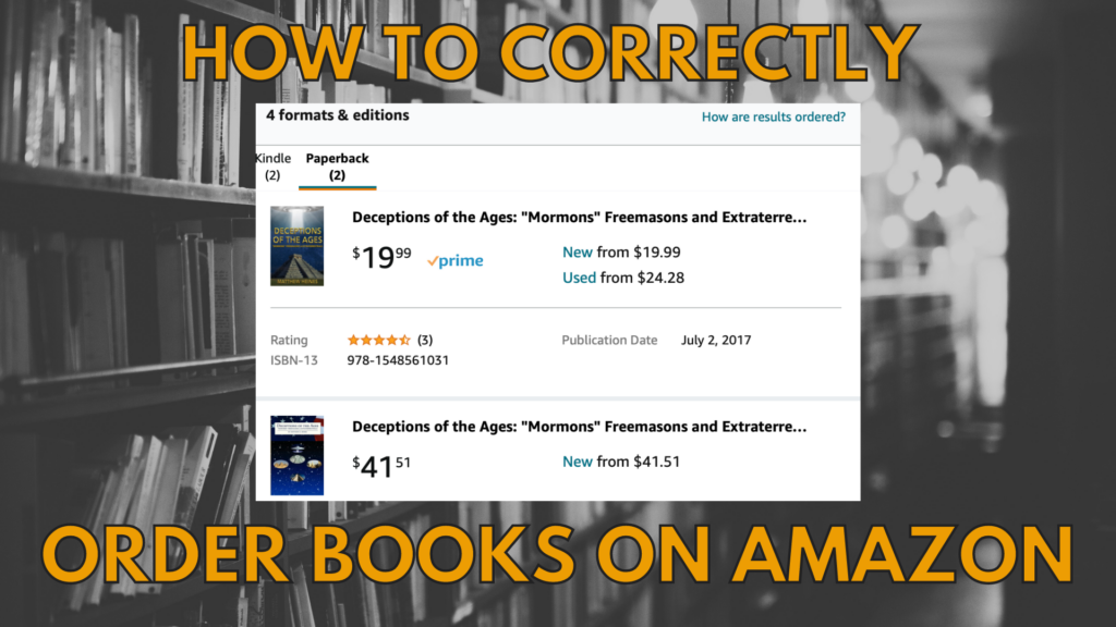 How To Correctly Order Books On Amazon